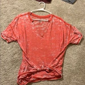 Red cute shirt from free people